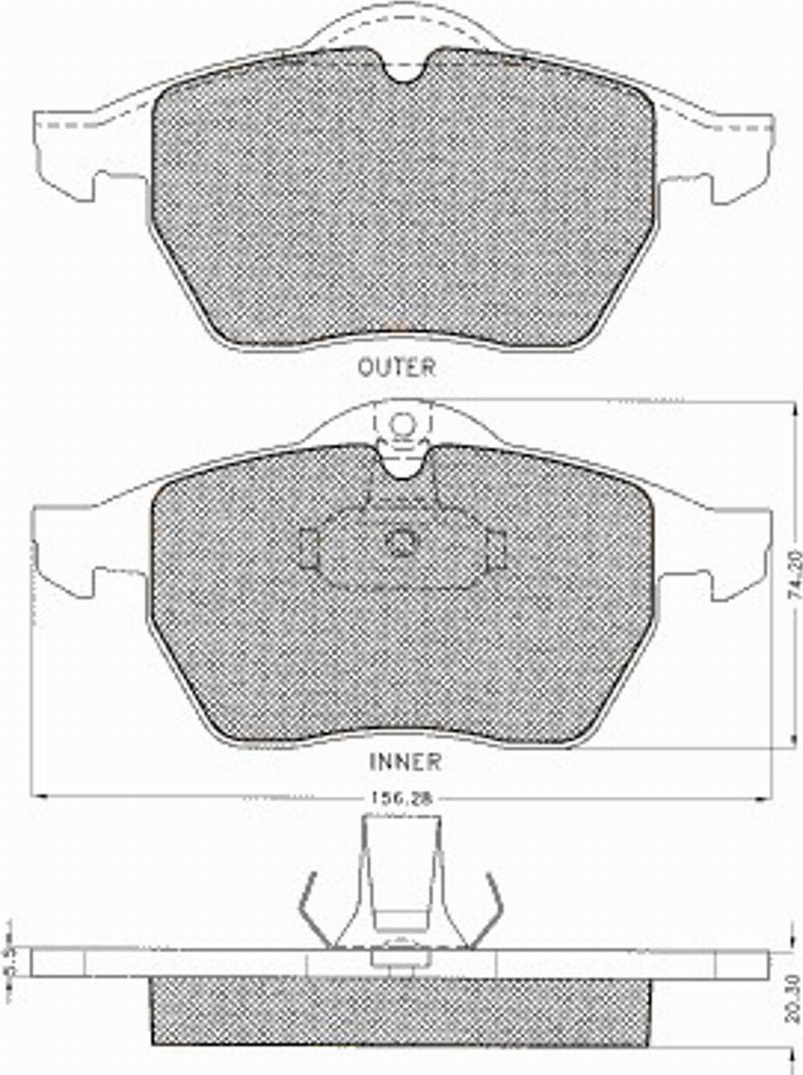 Pex 7436S - Bremsbelagsatz, Scheibenbremse alexcarstop-ersatzteile.com