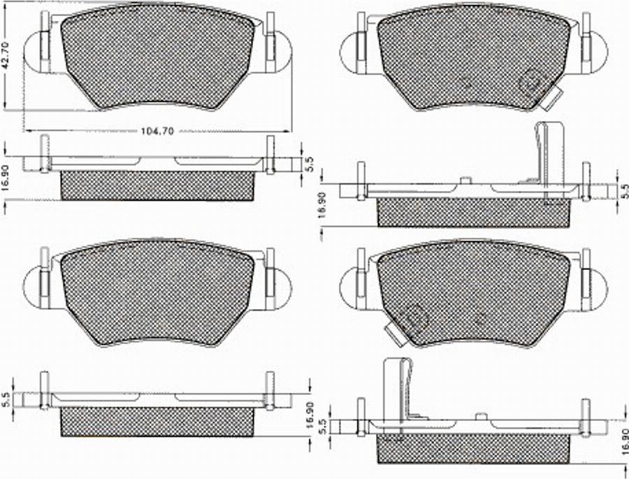 Pex 7550S - Bremsbelagsatz, Scheibenbremse alexcarstop-ersatzteile.com