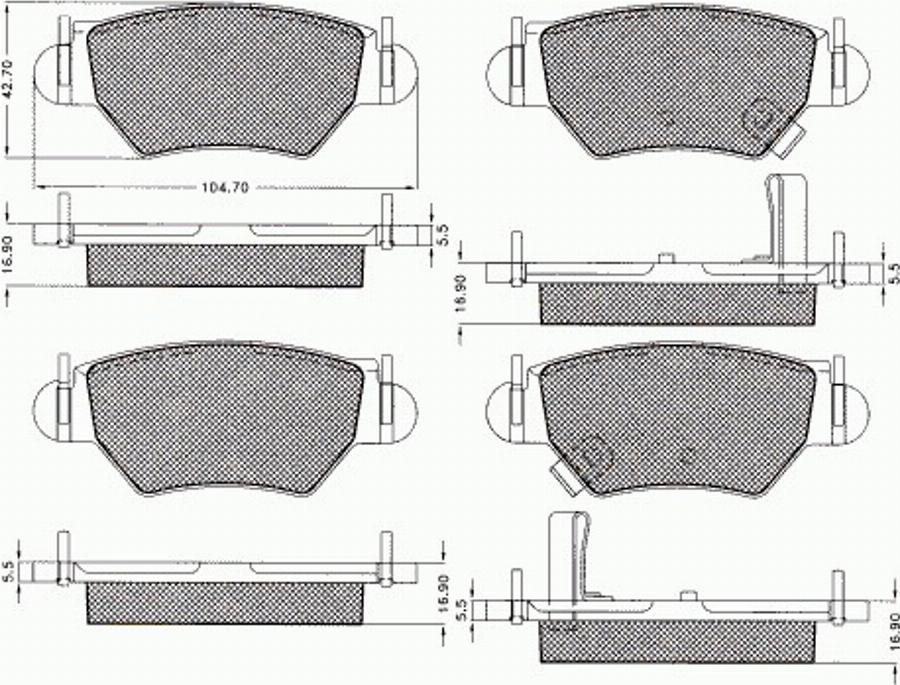 Pex 7550 - Bremsbelagsatz, Scheibenbremse alexcarstop-ersatzteile.com