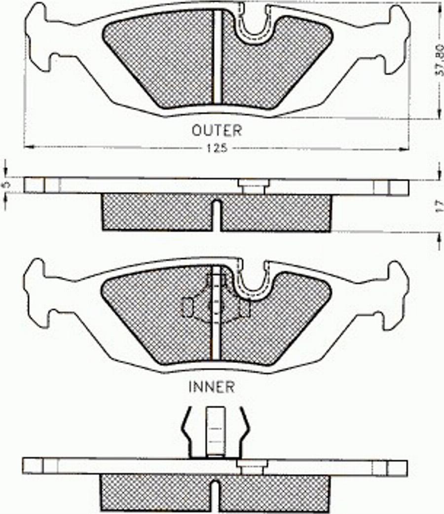 Pex 7072 - Bremsbelagsatz, Scheibenbremse alexcarstop-ersatzteile.com