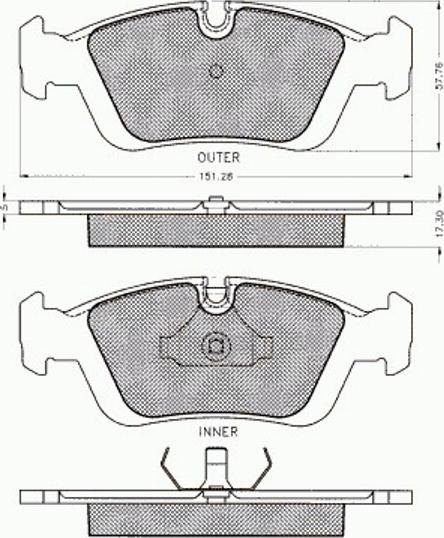 Pex 7195 - Bremsbelagsatz, Scheibenbremse alexcarstop-ersatzteile.com