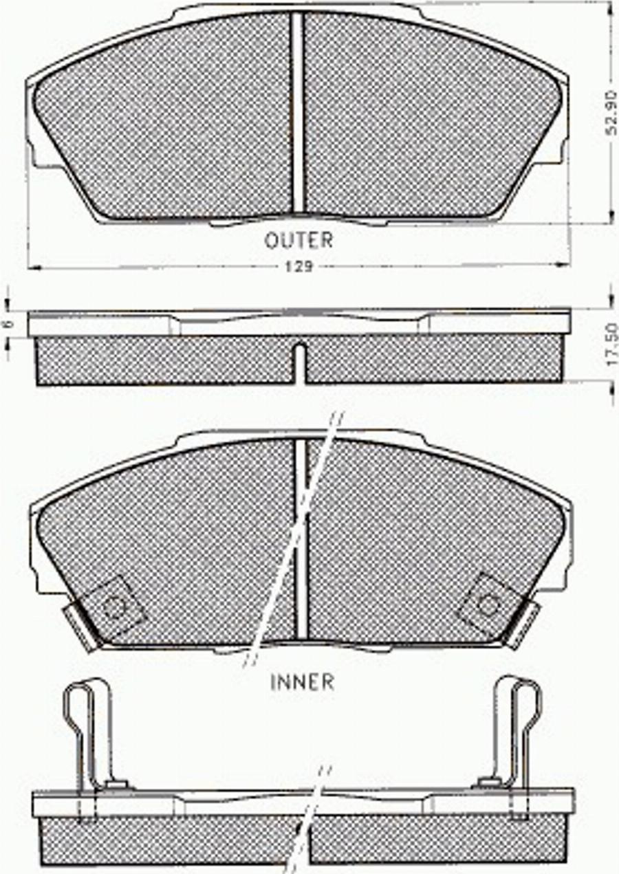 Pex 7196 - Bremsbelagsatz, Scheibenbremse alexcarstop-ersatzteile.com