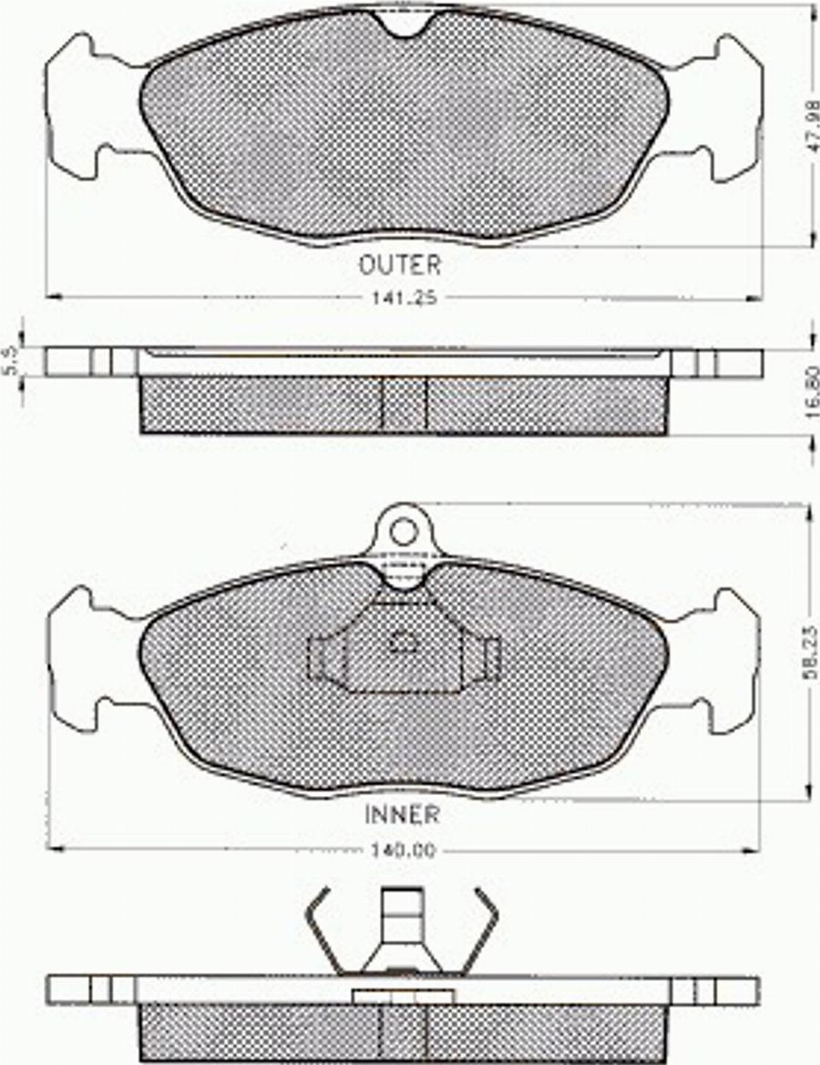 Pex 7188 - Bremsbelagsatz, Scheibenbremse alexcarstop-ersatzteile.com