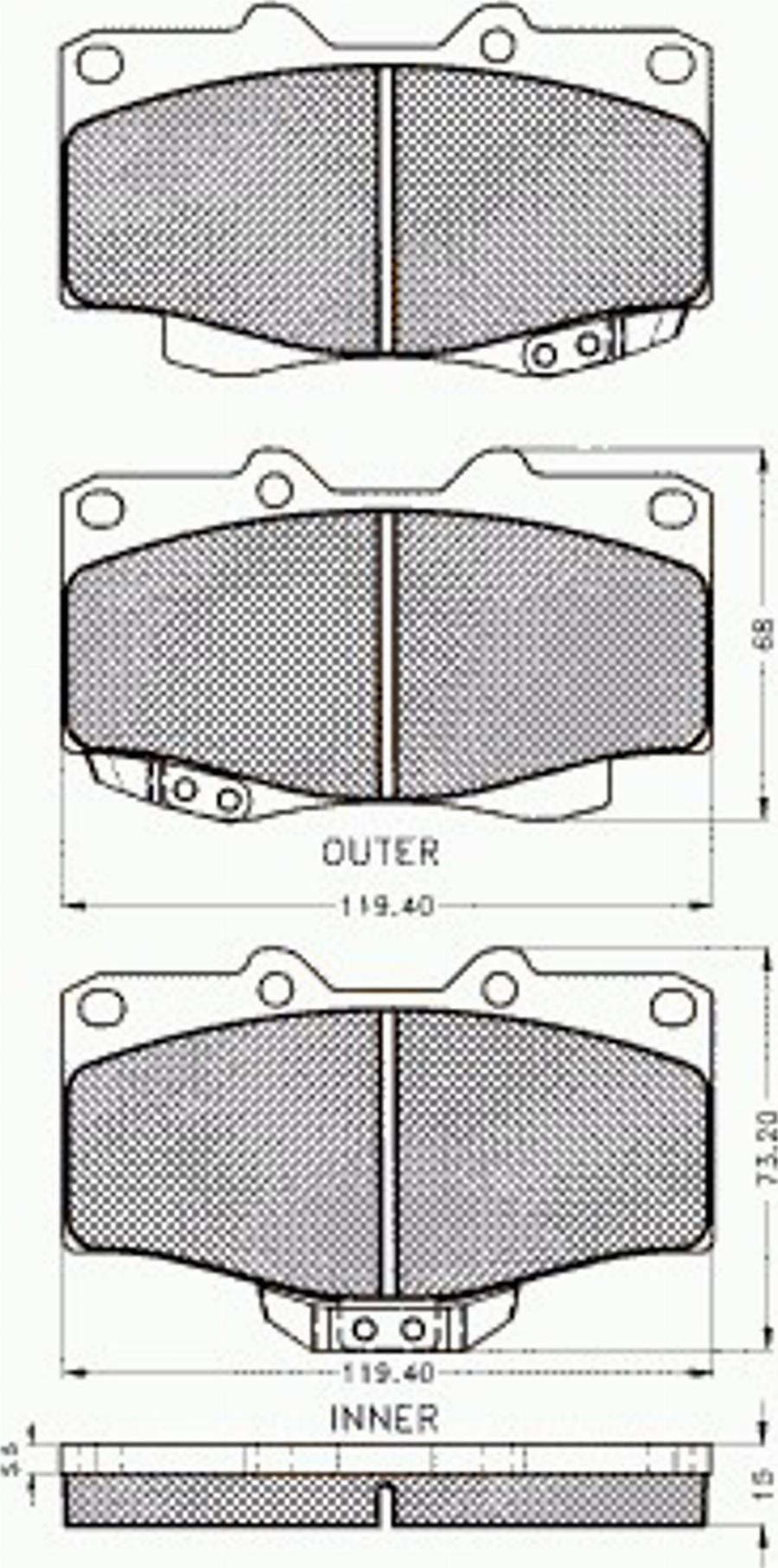 Pex 7170 - Bremsbelagsatz, Scheibenbremse alexcarstop-ersatzteile.com