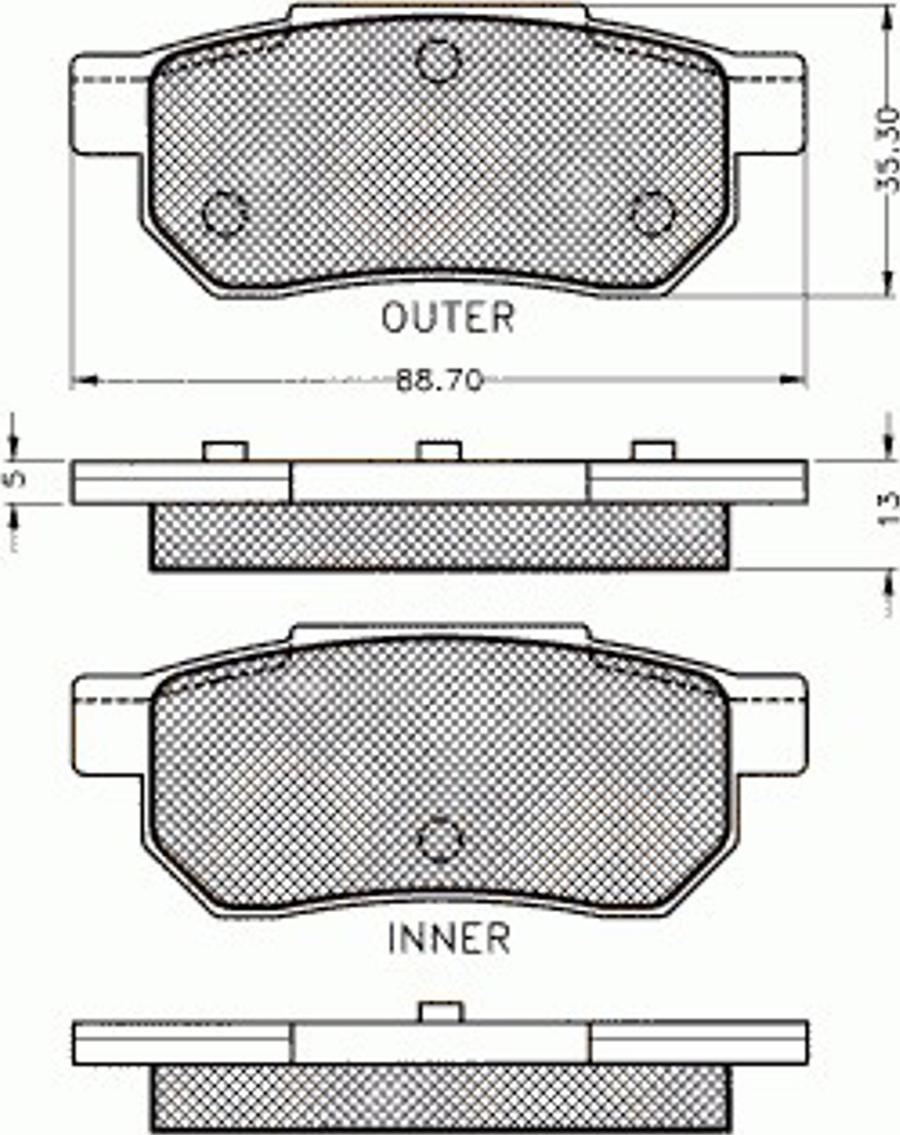 Pex 7.399 - Bremsbelagsatz, Scheibenbremse alexcarstop-ersatzteile.com