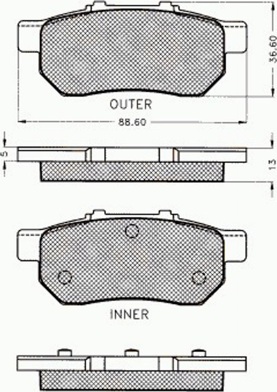 Pex 7374 - Bremsbelagsatz, Scheibenbremse alexcarstop-ersatzteile.com