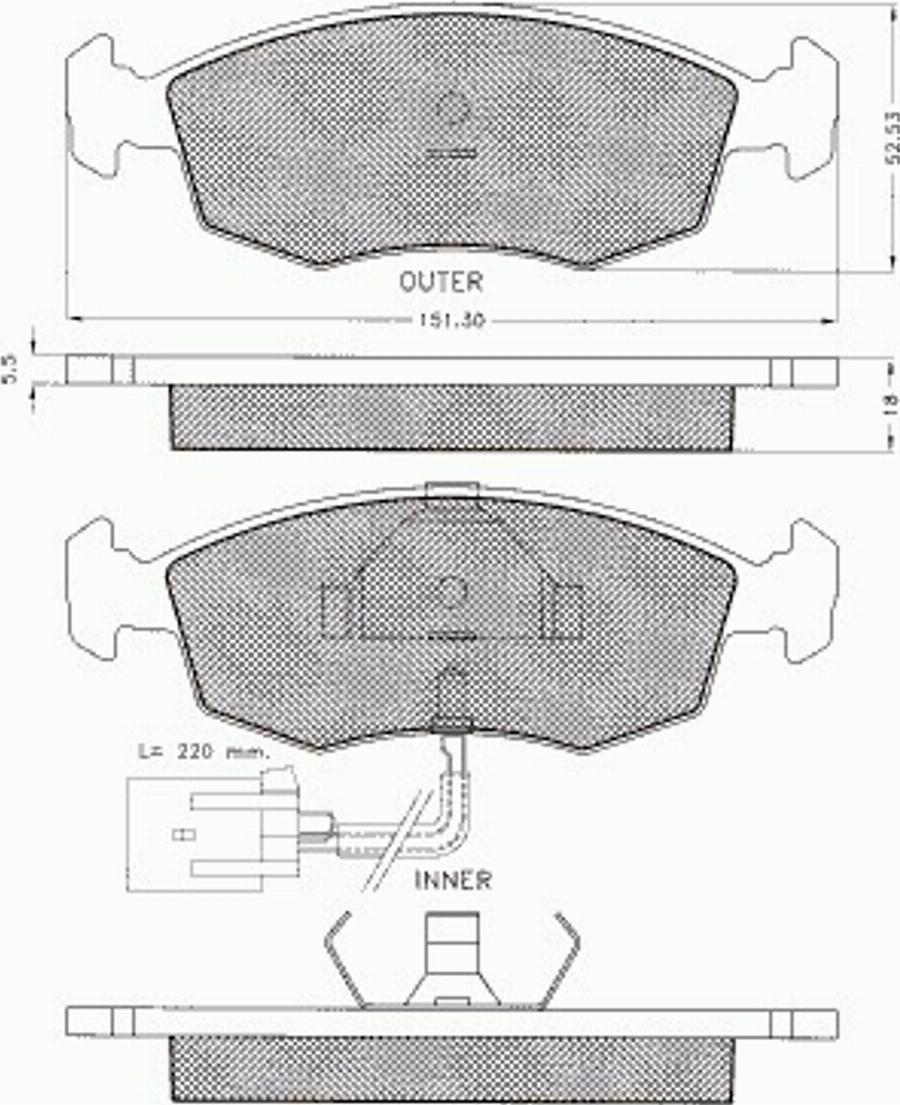 Pex 7371 - Bremsbelagsatz, Scheibenbremse alexcarstop-ersatzteile.com