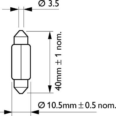 PHILIPS 12866CP - Glühlampe, Kennzeichenleuchte alexcarstop-ersatzteile.com