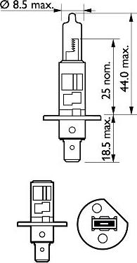 PHILIPS 12258SPC1 - Glühlampe, Fernscheinwerfer alexcarstop-ersatzteile.com