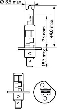 PHILIPS 12258VPS2 - Glühlampe, Fernscheinwerfer alexcarstop-ersatzteile.com