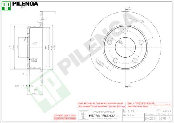 Pilenga 5878 - Bremsscheibe alexcarstop-ersatzteile.com