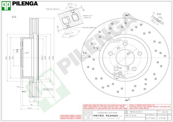 Pilenga V938 - Bremsscheibe alexcarstop-ersatzteile.com