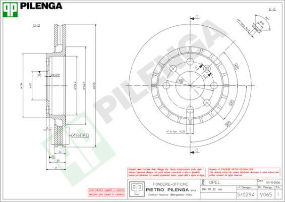 Pilenga V065 - Bremsscheibe alexcarstop-ersatzteile.com