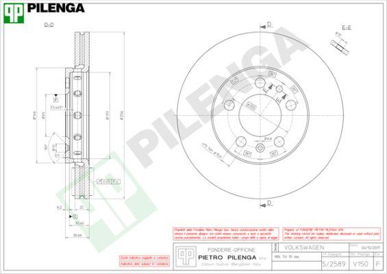 Pilenga V150 - Bremsscheibe alexcarstop-ersatzteile.com