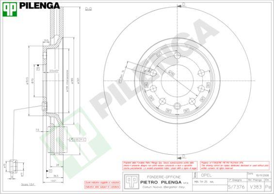 Pilenga V383 - Bremsscheibe alexcarstop-ersatzteile.com