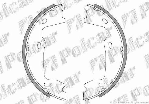 Polcar LS1381 - Bremsbackensatz, Feststellbremse alexcarstop-ersatzteile.com