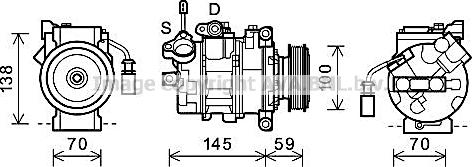 Prasco AIAK342 - Kompressor, Klimaanlage alexcarstop-ersatzteile.com