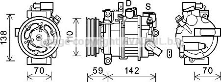 Prasco AIK402 - Kompressor, Klimaanlage alexcarstop-ersatzteile.com