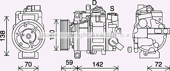 Prasco AIK411 - Kompressor, Klimaanlage alexcarstop-ersatzteile.com