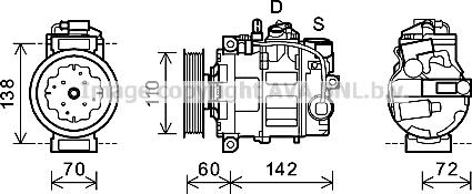 Prasco AIK344 - Kompressor, Klimaanlage alexcarstop-ersatzteile.com