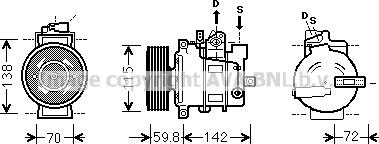 Prasco AIK343 - Kompressor, Klimaanlage alexcarstop-ersatzteile.com