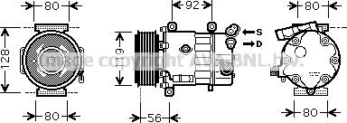 Prasco CNAK255 - Kompressor, Klimaanlage alexcarstop-ersatzteile.com