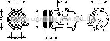 Prasco CNAK256 - Kompressor, Klimaanlage alexcarstop-ersatzteile.com