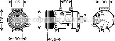 Prasco CNK256 - Kompressor, Klimaanlage alexcarstop-ersatzteile.com