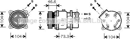 Prasco CNK218 - Kompressor, Klimaanlage alexcarstop-ersatzteile.com