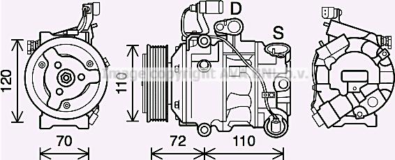 Prasco SAK025 - Kompressor, Klimaanlage alexcarstop-ersatzteile.com