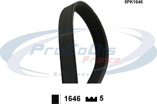 Procodis France 5PK1646 - Keilrippenriemen alexcarstop-ersatzteile.com