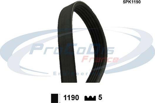 Procodis France 5PK1190 - Keilrippenriemen alexcarstop-ersatzteile.com