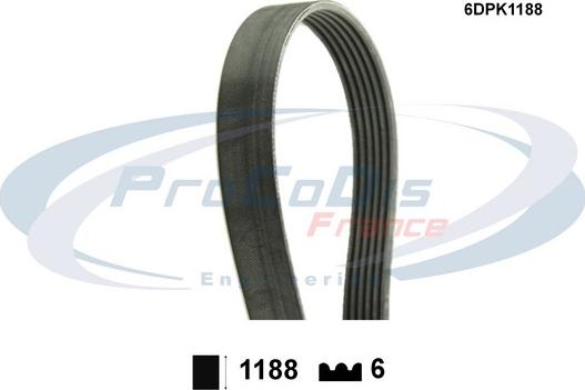 Procodis France 6DPK1188 - Keilrippenriemen alexcarstop-ersatzteile.com