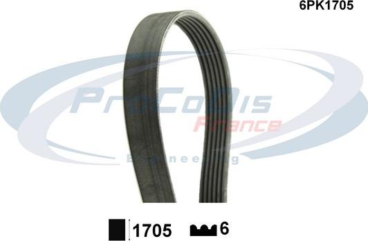 Procodis France 6PK1705 - Keilrippenriemen alexcarstop-ersatzteile.com