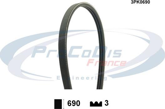 Procodis France 3PK0690 - Keilrippenriemen alexcarstop-ersatzteile.com