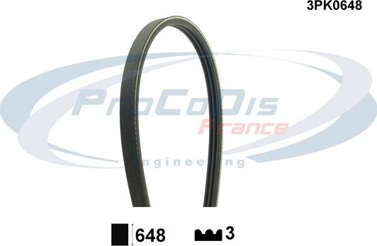 Procodis France 3PK0648 - Keilrippenriemen alexcarstop-ersatzteile.com