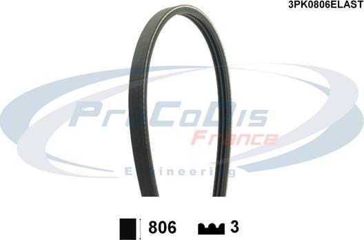 Procodis France 3PK0806ELAST - Keilrippenriemen alexcarstop-ersatzteile.com