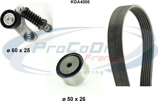 Procodis France KGA4006 - Keilrippenriemensatz alexcarstop-ersatzteile.com