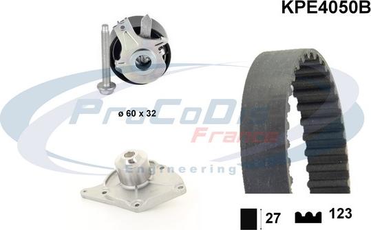 Procodis France KPE4050B - Wasserpumpe + Zahnriemensatz alexcarstop-ersatzteile.com