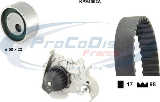 Procodis France KPE4002A - Wasserpumpe + Zahnriemensatz alexcarstop-ersatzteile.com