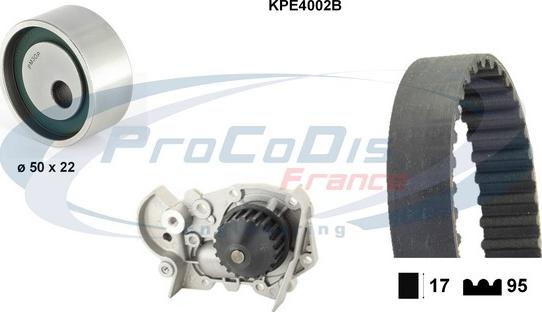 Procodis France KPE4002B - Wasserpumpe + Zahnriemensatz alexcarstop-ersatzteile.com