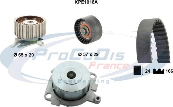 Procodis France KPE1018A - Wasserpumpe + Zahnriemensatz alexcarstop-ersatzteile.com