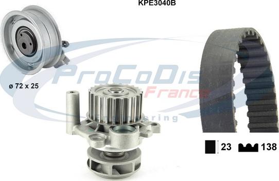 Procodis France KPE3040B - Wasserpumpe + Zahnriemensatz alexcarstop-ersatzteile.com