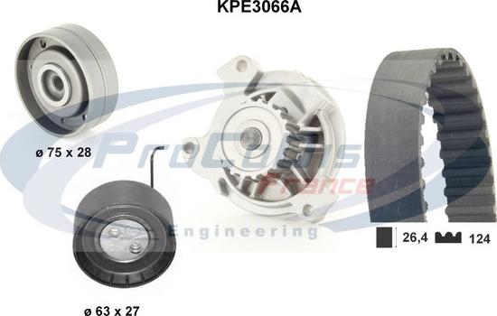 Procodis France KPE3066A - Wasserpumpe + Zahnriemensatz alexcarstop-ersatzteile.com