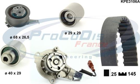 Procodis France KPE3106A - Wasserpumpe + Zahnriemensatz alexcarstop-ersatzteile.com