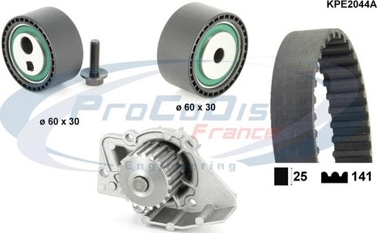 Procodis France KPE2044A - Wasserpumpe + Zahnriemensatz alexcarstop-ersatzteile.com