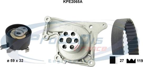 Procodis France KPE2065A - Wasserpumpe + Zahnriemensatz alexcarstop-ersatzteile.com