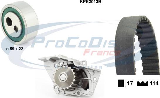 Procodis France KPE2013B - Wasserpumpe + Zahnriemensatz alexcarstop-ersatzteile.com