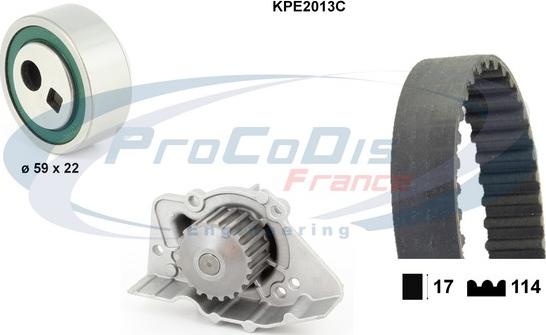 Procodis France KPE2013C - Wasserpumpe + Zahnriemensatz alexcarstop-ersatzteile.com