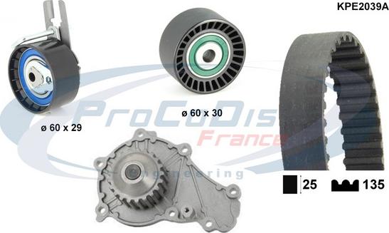 Procodis France KPE2039A - Wasserpumpe + Zahnriemensatz alexcarstop-ersatzteile.com